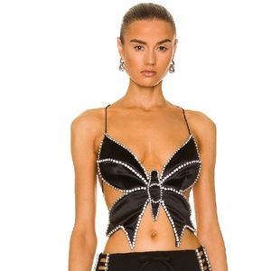 AREA Crystal Butterfly Top